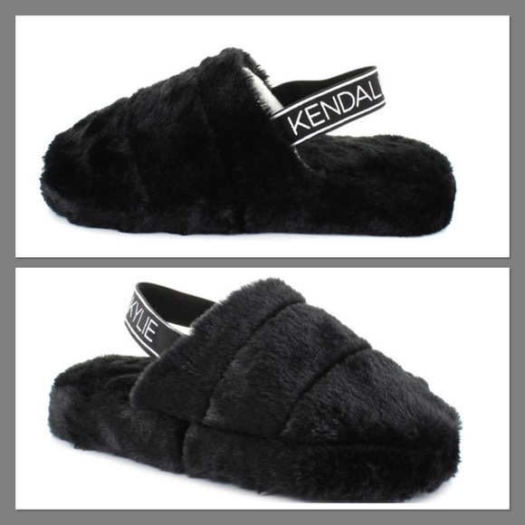 Kendall & Kylie Shoes - KENDALL & KYLIE "Sherry" Faux Fur Slippers NWT